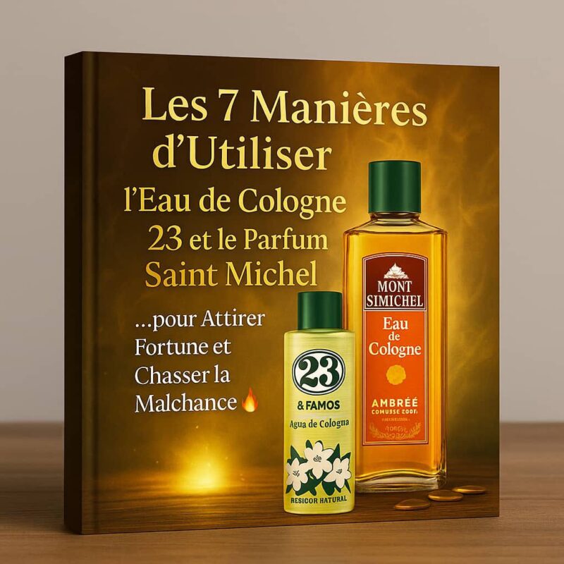 Les 7 Manières d’Utiliser l’Eau de Cologne 21 et le Parfum Saint Michel pour Attirer Fortune et Chasser la Malchance